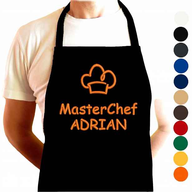 Zástěra MasterChef dárek K Narozeninám Jména pro muže ženy S Jménem