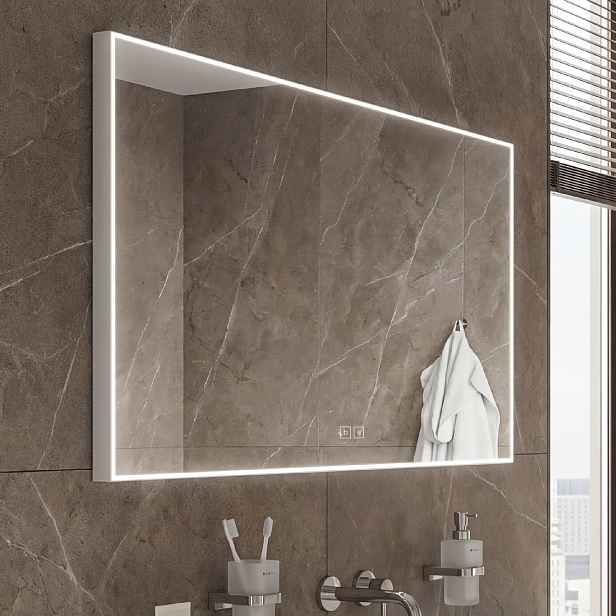 Nimco Bílé LED zrcadlo 140 x 70, dotykový senzor