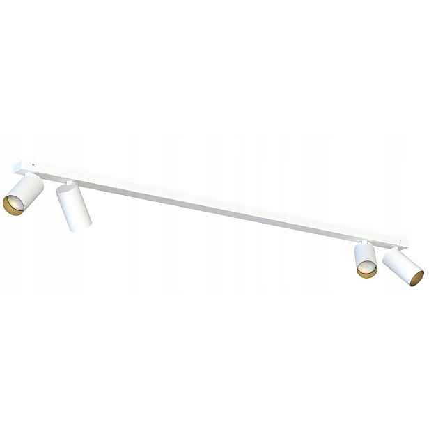 Stropní svítidlo spotová lišta Mono bílá zlatá pohyblivá 4x Led GU10