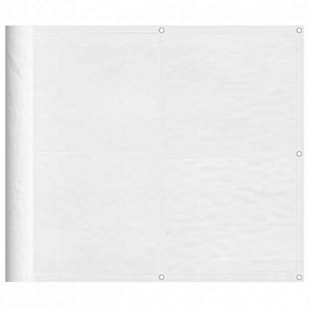 vidaXL Balkonová zástěna bílá 90 x 800 cm 100% polyester oxford