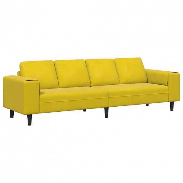 vidaXL Pohovka do obývacího pokoje Žlutá 250 x 77 x 76 cm