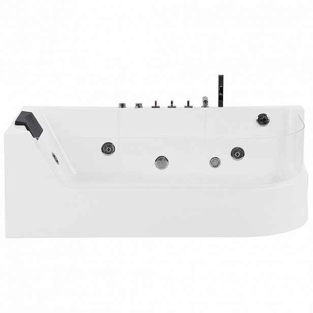 Beliani VÍŘIVKA VANA s LED 80x170x59 cm bílá Acuario
