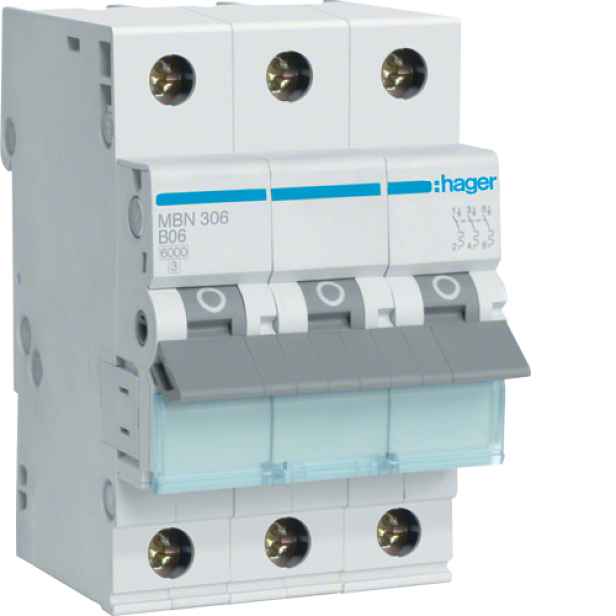 Jistič Hager MBN306 6 kA B 6 A