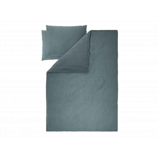 Livarno® Mušelínové ložní povlečení, 200 x 220 cm, 70 x 90 cm (tmavě modrá)