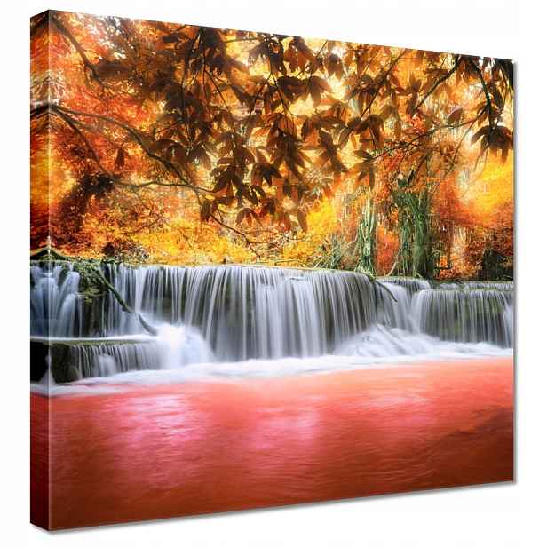 Obraz 70x70 Oranžový vodopád