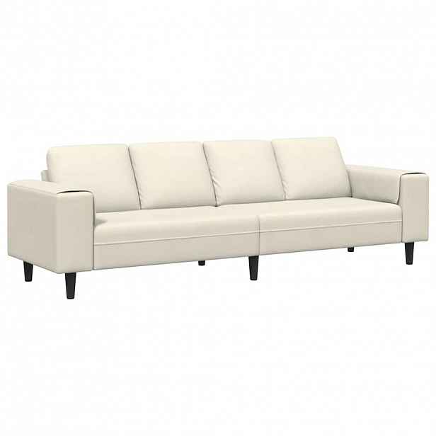 vidaXL Pohovka do obývacího pokoje Krémová 250 x 77 x 76 cm