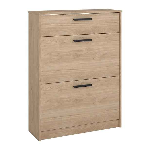 Výklopný botník v dekoru dubu v přírodní barvě 70x94x24 cm Escape – Tvilum