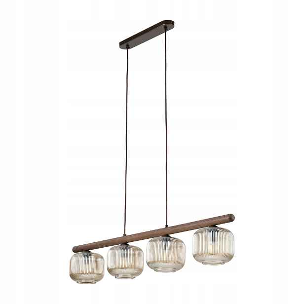 Závěsná lampa Salvia hnědá 4xE14 Klasická Do Jídelny Obývacího Pokoje Nad Stůl