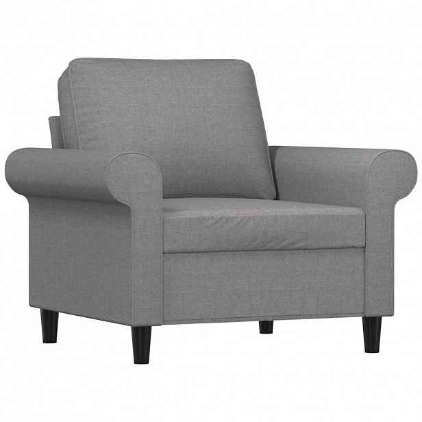 vidaXL Křeslo světle šedé 60 cm textil