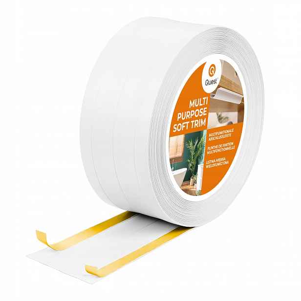 Multifunkční lišta z Pvc 4v1 samolepicí, bílá, 10 m, 95 mm, W3