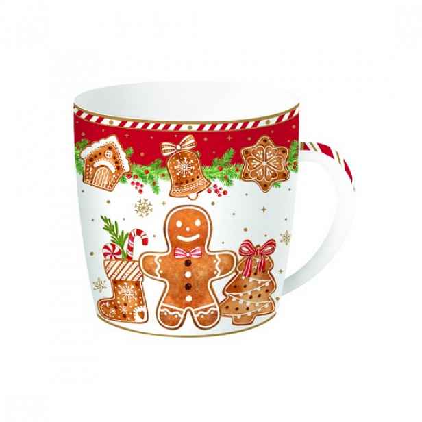 Porcelánový hrnek, 350 ml, "Fancy Gingerbread" - Easy Life