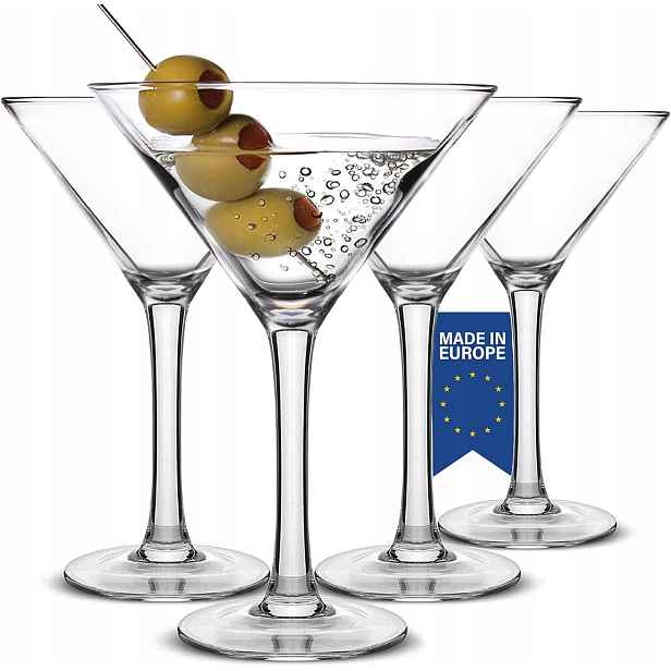 Sada 4 klasických sklenic na martini Volarium 175 Ml na koktejly