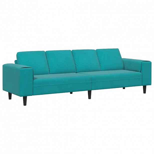 vidaXL Pohovka do obývacího pokoje Tyrkysová 250 x 188 x 76 cm