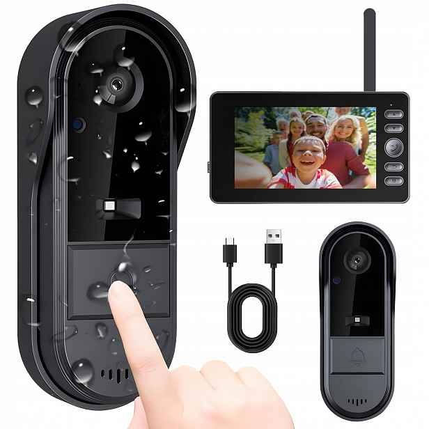 Videotelefon Bezdrátový Zvonek Široký Úhel Pohledu 170° Vidění 4.3''