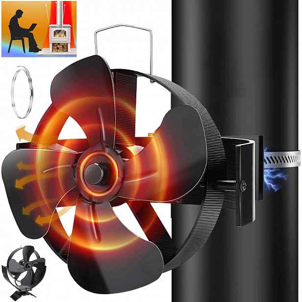 Krbový Ventilátor, Termoelektrický Ventilátor Napájený Teplem Do Krbu