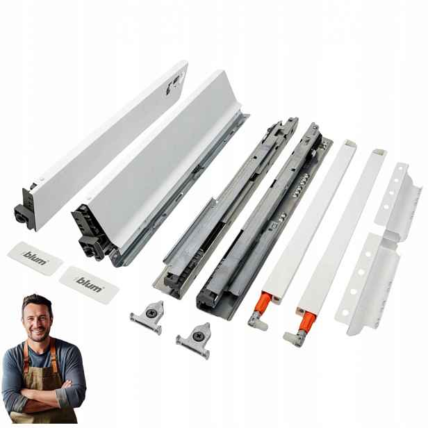 Šuplík Blum Tandembox Antaro 400 mm Střední 167 mm Nosnost 35 kg Bílá