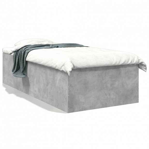 vidaXL Rám postele betonově šedý 100 x 200 cm kompozitní dřevo