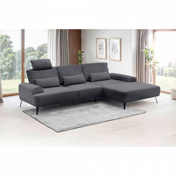 Livetastic ROHOVÁ SEDAČKA, textil, tmavě šedá