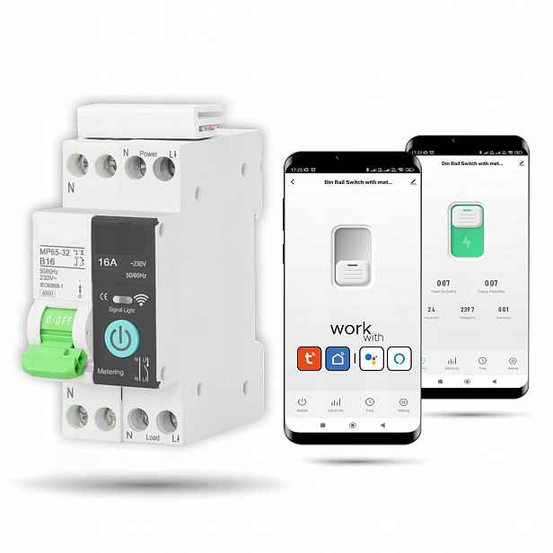 Pojistka Zigbee 16A Tuya Měření energie