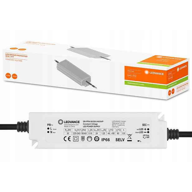 Hermetický napájecí zdroj pro Led pásky Ledvance 24 V 30 W