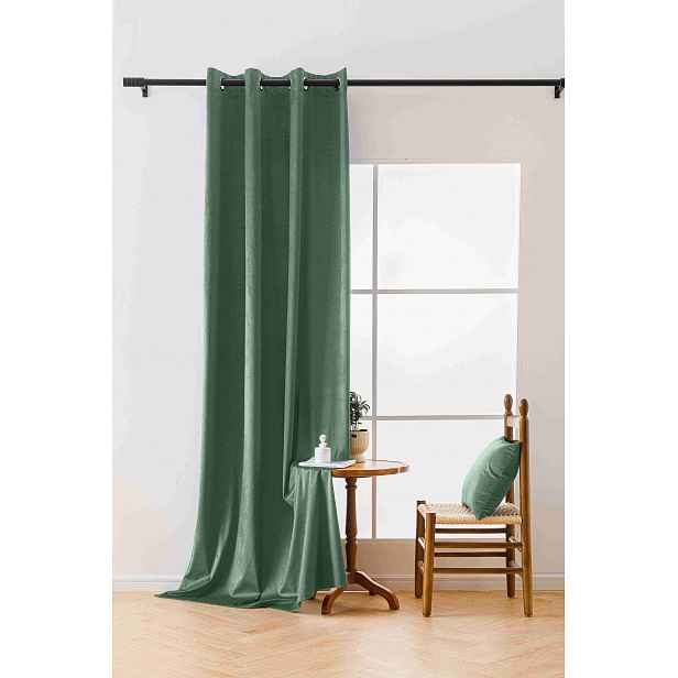 Mentolový zatemňovací závěs VELVET 140x250 cm Zavěšení: Kovové kroužky