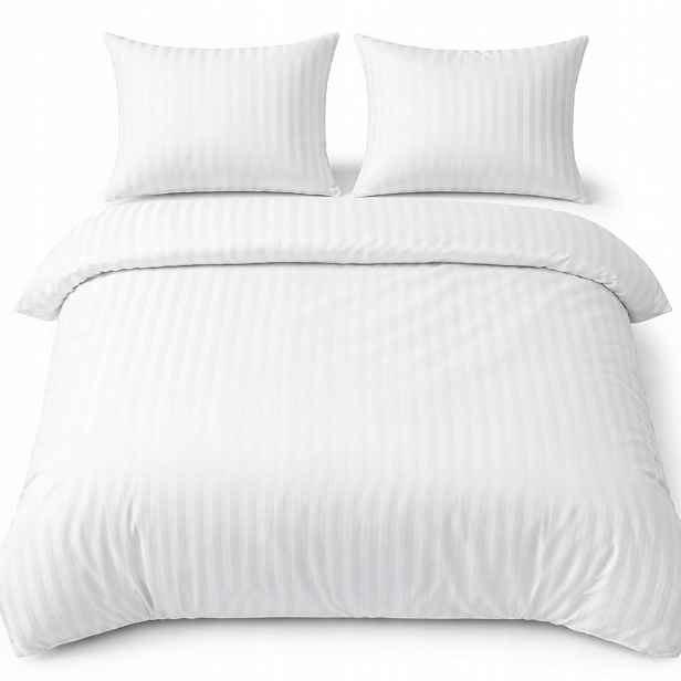 Povlečení Bavlněné 220x200 Hotelové s proužky 1 cm Hotelový podnik Damašek