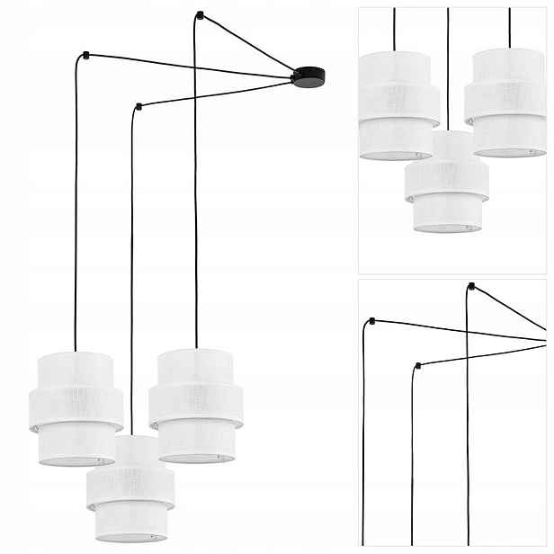 Stropní svítidlo Calisto bílá s nastavitelnou výškou pro kuchyň Tk Lighting