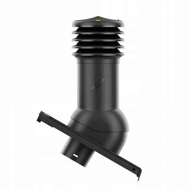 Větrací komín HiVent pro keramickou střešní krytinu Koda 150 mm, černý