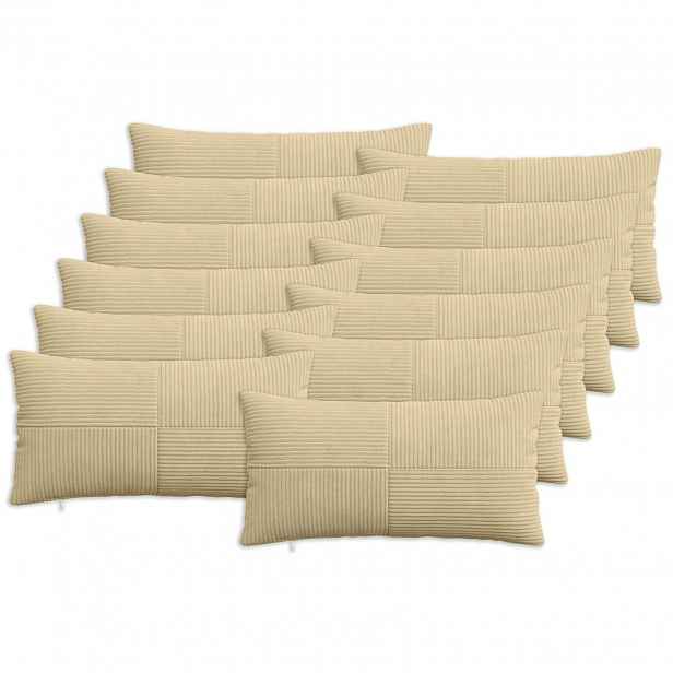 vidaXL Povlak na polštář 12 pcs ALMELO Šedozelená 40 x 80 cm manšestr