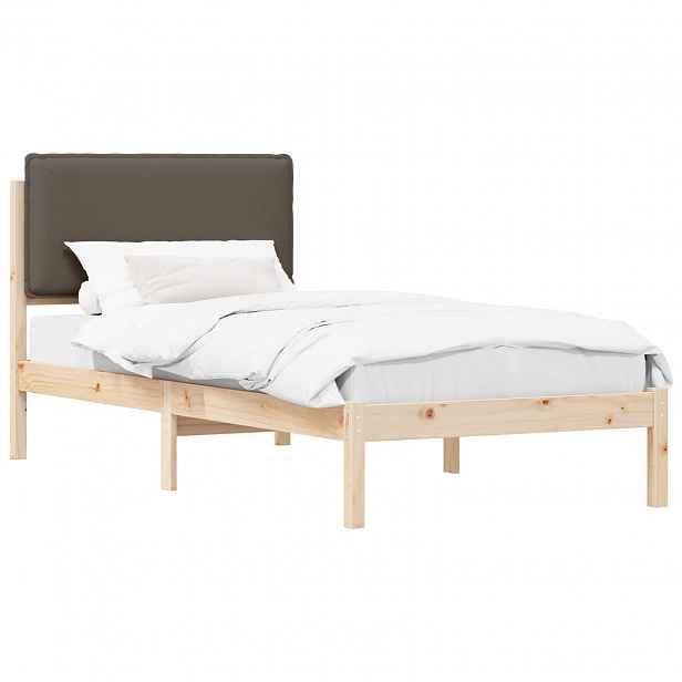 vidaXL Rám postele s čalouněným čelem Taupe 100 x 200 cm