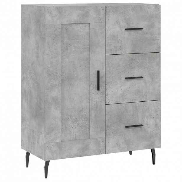 vidaXL Příborník betonově šedý 69,5 x 34 x 90 cm kompozitní dřevo