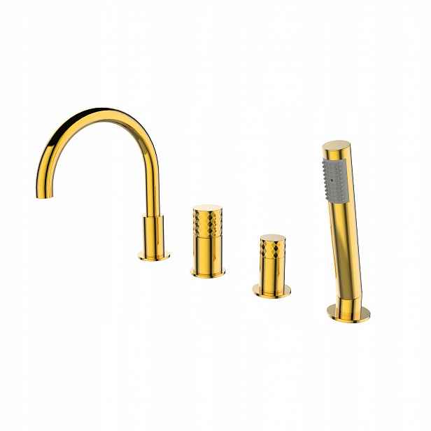 Čtyřotvorová Vanová Baterie Ove Gold Sea Horse