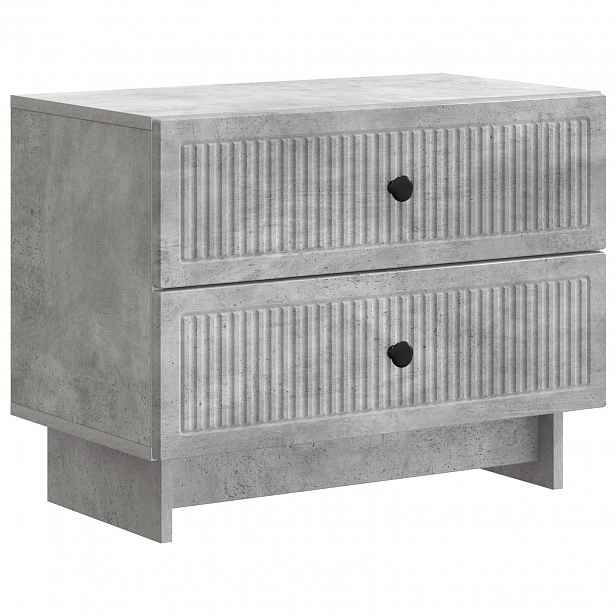 vidaXL Noční skříňka Betonově šedá 62 x 34,5 x 47,5 cm
