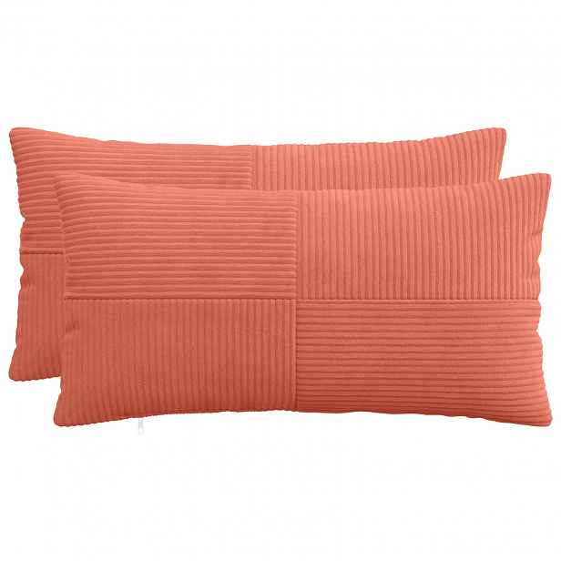 vidaXL Povlak na polštář 2 pcs ALMELO Červená oranžová 40 x 80 cm
