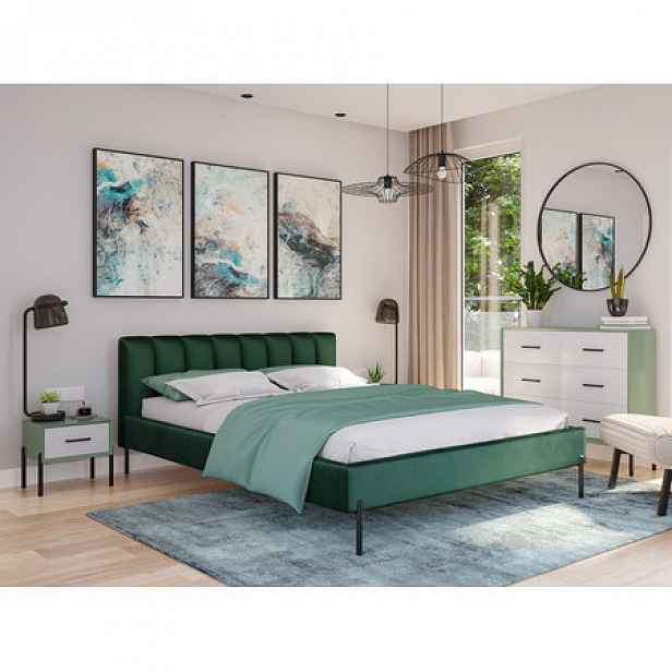 Čalouněná postel MILAN rozměr 180x200 cm Zelená