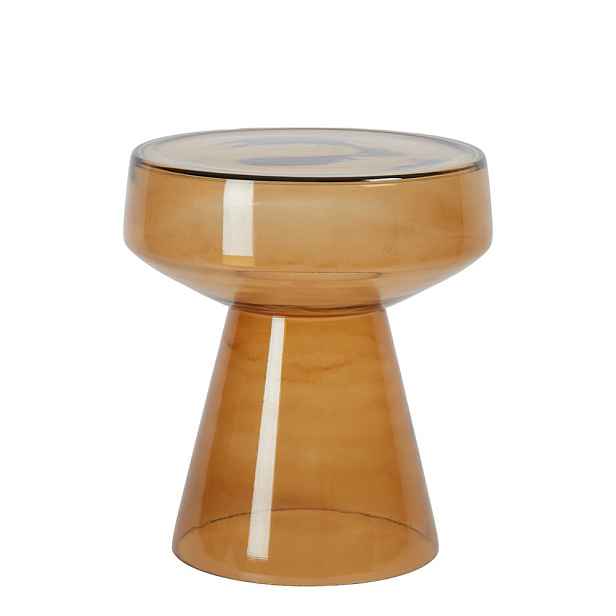 Skleněný kulatý odkládací stolek ø 37 cm Dakwa – Light & Living