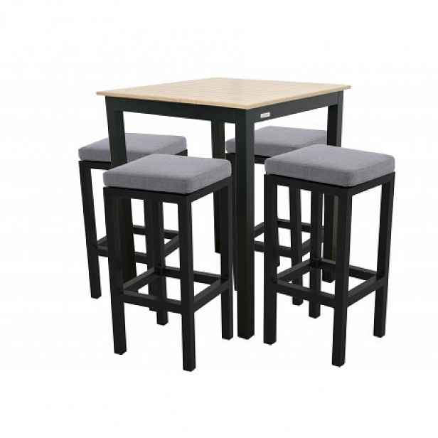 Gastro barová souprava 4+1 Doppler EXPERT WOOD antracit