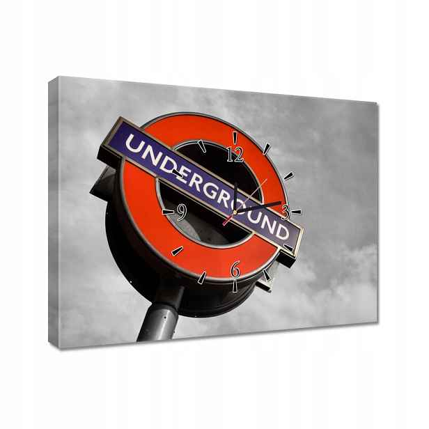 Nástěnné hodiny 60x40 Znak Underground Londýn