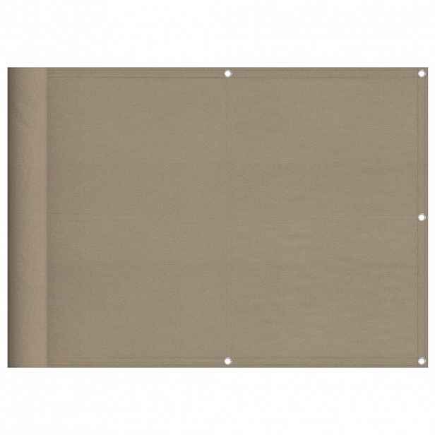 vidaXL Balkonová zástěna taupe 75 x 700 cm 100% polyester oxford