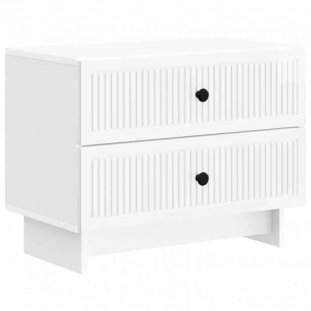 vidaXL Noční skříňka Bílá s vysokým leskem 62 x 34,5 x 47,5 cm
