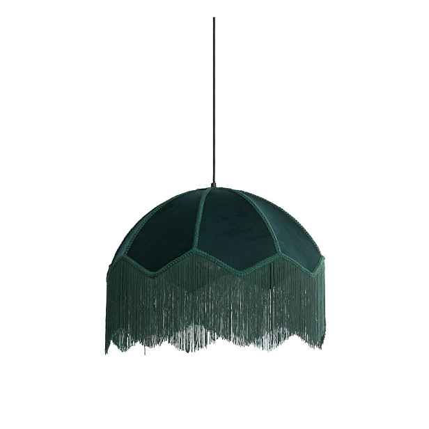 Závěsné svítidlo v petrolejové barvě s textilním stínidlem ø 50 cm Malacia – Light & Living