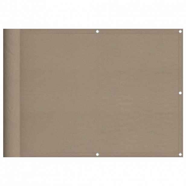 vidaXL Balkonová zástěna taupe 75 x 800 cm 100% polyester oxford