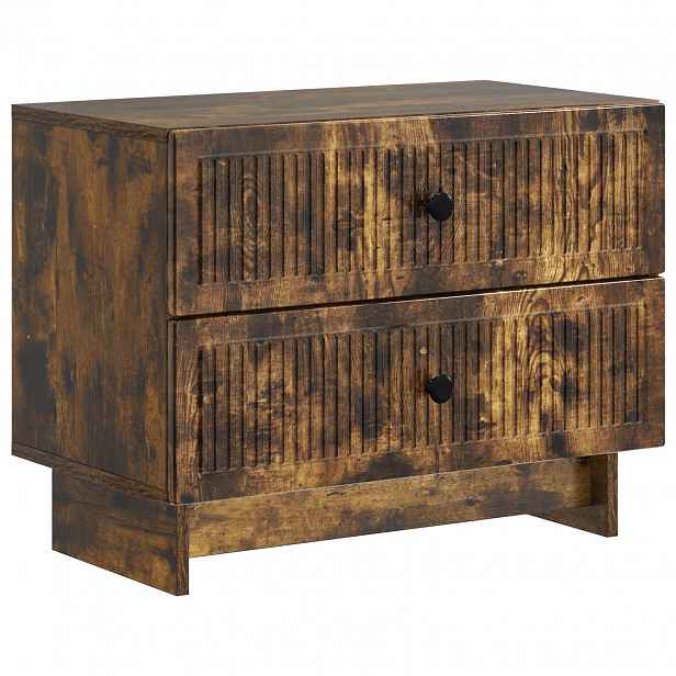 vidaXL Noční skříňka Kouřový dub 62 x 34,5 x 47,5 cm Kompozitní dřevo