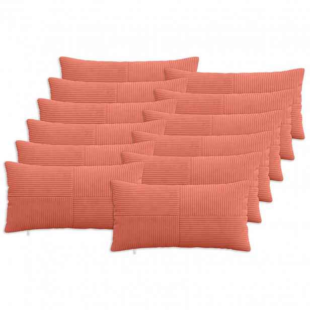 vidaXL Povlak na polštář 12 pcs ALMELO Červená oranžová 40 x 80 cm