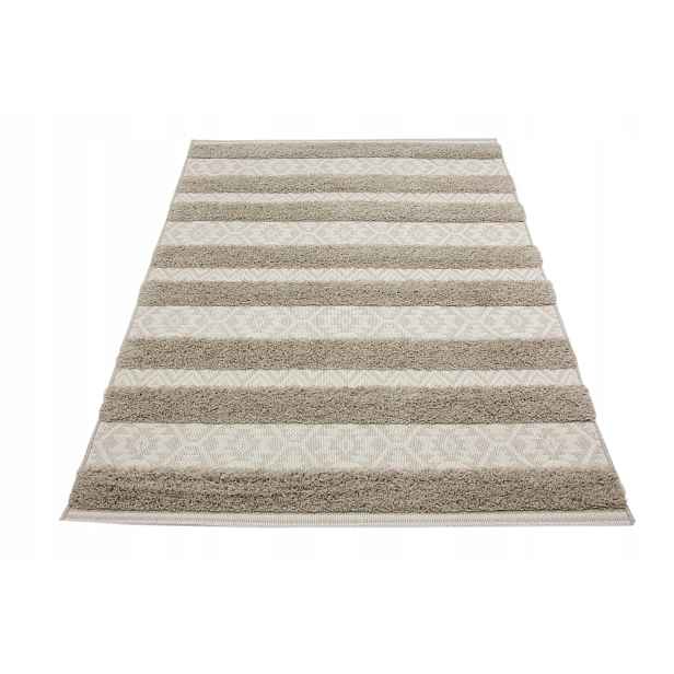 Koberec Dvouúrovňový Shaggy Sisal Béžový Indiana 200x290 cm