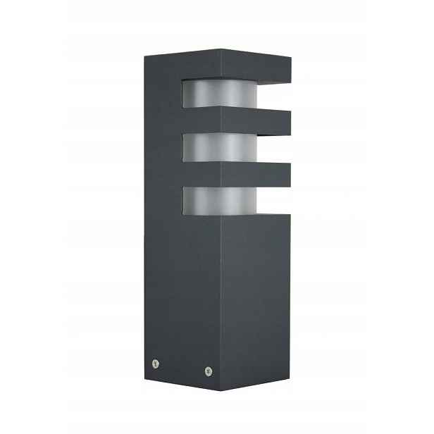 Lampa zahradní sloupek venkovní minimalistický tmavě šedý 25 cm Su-ma