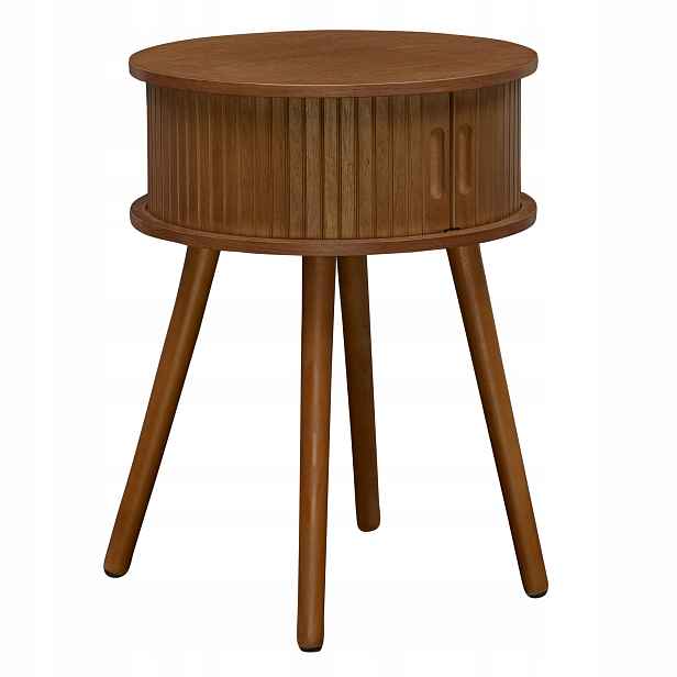 Noční Stolek 2 Zásuvky Mdf Bronz 40X40X54 CM Do Ložnice