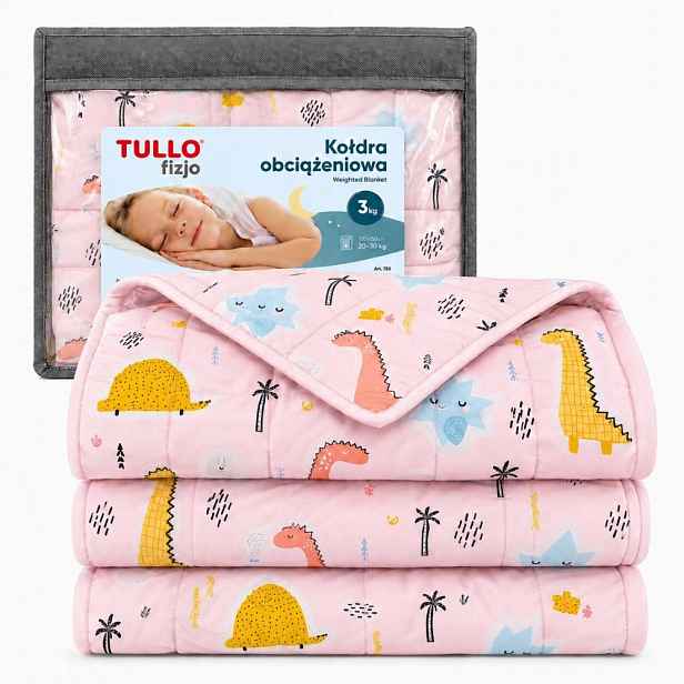 Senzorická přikrývka Tullo růžová, 3 kg