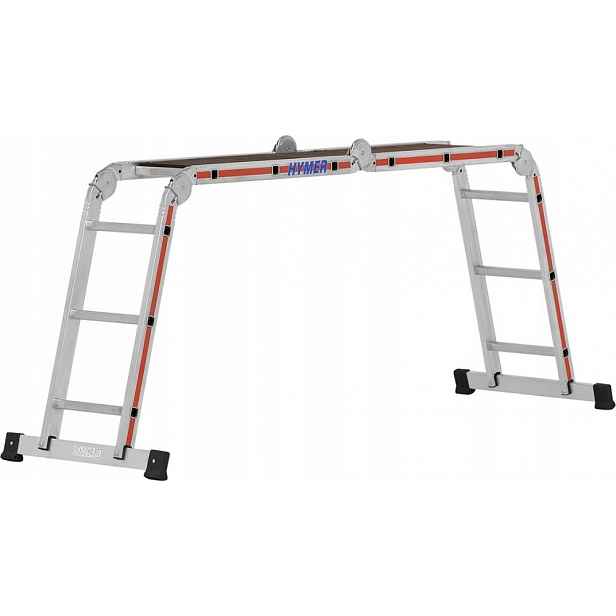 Žebřík hliníkový multifunkční skládací oboustranný 2x6 3,47m Hymer