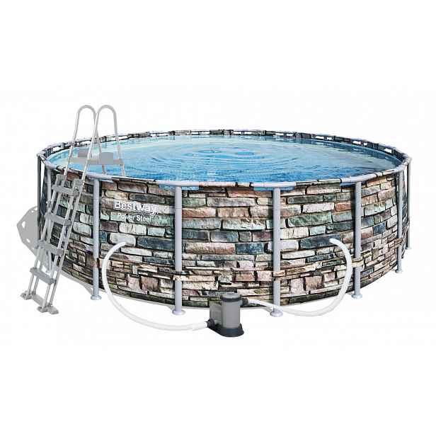 Bazén Bestway Power Steel Stone 5,49 × 1,32 m - 56886